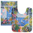 thumbnail image 7 of Yayeee Bath Rugs for Bathroom Floor Set of 2 Non Slip Fluffy Soft Absorbent Mat, Pink Floral Window, 7 of 7
