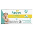 Pampers Sensitive Baby Wipes 8-Pack 672 Wipes (Select for More Options