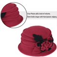 thumbnail image 7 of Bovemsi Summer Beach Fishmen Hat for Lady Winter Warm Wool Beret Beanie Cloche Bucket 1920s 50s Bucket Cap, 7 of 7