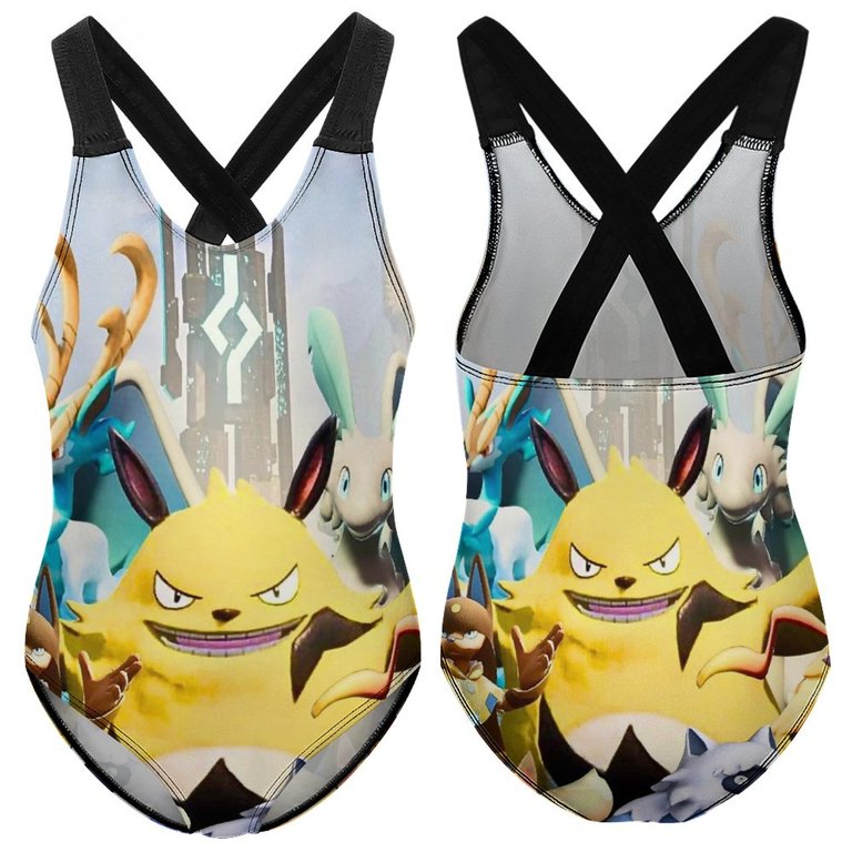 Cartoon Palworld Game Children’s One-piece Swimsuit Girl’s Summer