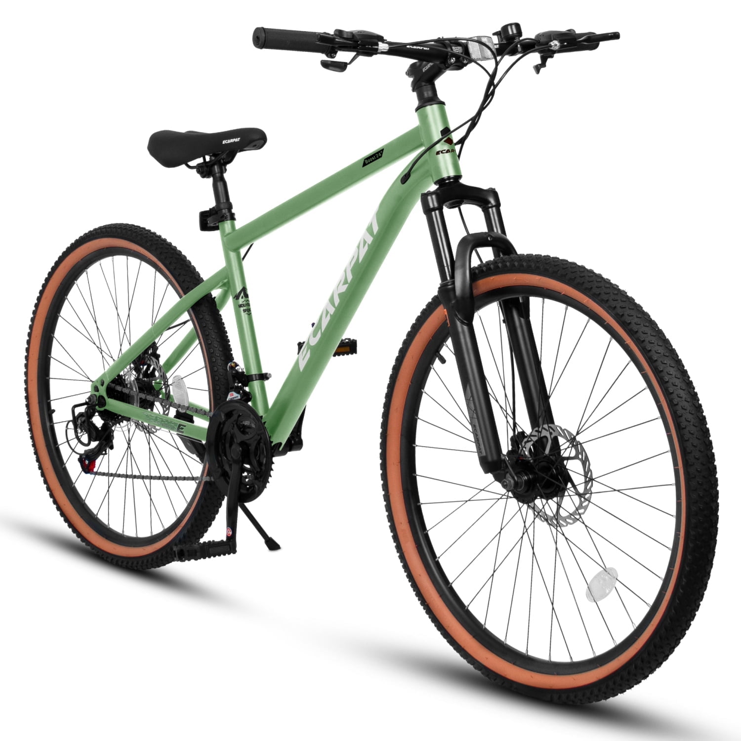 Ambifirner  Mountain Bike 24 Inch Wheels, 21-Speed Mens Womens Trail Commuter City Mountain Bike,High Carbon steel Frame Disc Brakes Thumb Shifter Front Fork Bicycles