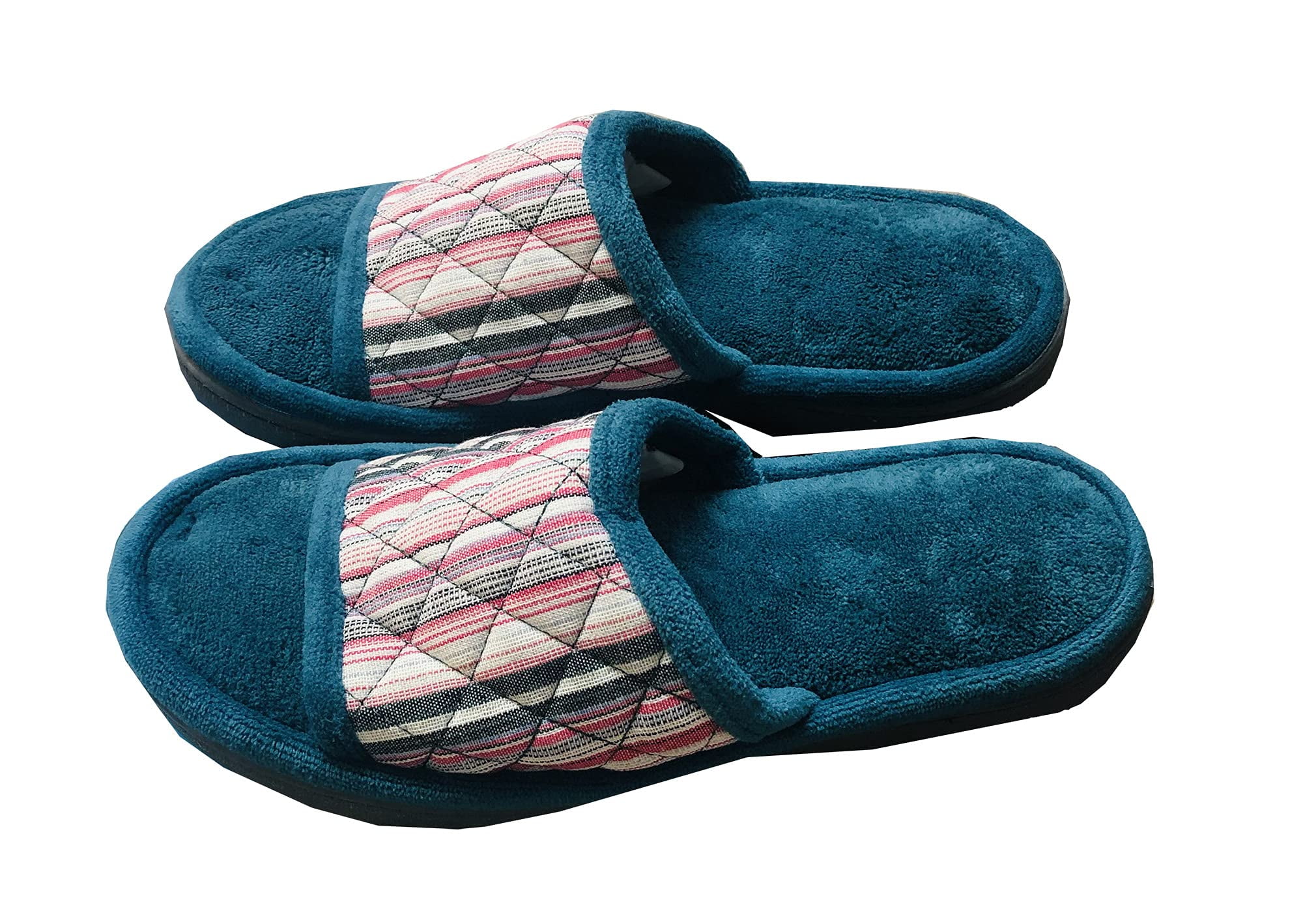 Isotoner Womens Diamond Quilted Microterry Renae Open Toe Slide On Slippers,  X-Large/(9.5-10) - Walmart.com