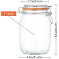 32 oz Wide Mouth Mason Jars With Airtight Hinged Lids, Leak Proof Rubber Gasket 1000ml Glass