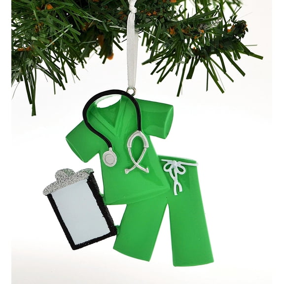 Scrubs Red Personalized Christmas Ornament DO-IT-YOURSELF