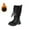 Black, variant on LYHao Fashion Autumn Children Girls Sports Shoes Flat Thick Bottom Non Slip Easy To Wear PU Upper Comfortable Boots ,Girls Boots Sizes 10.5 Black(4-4.5 Years)