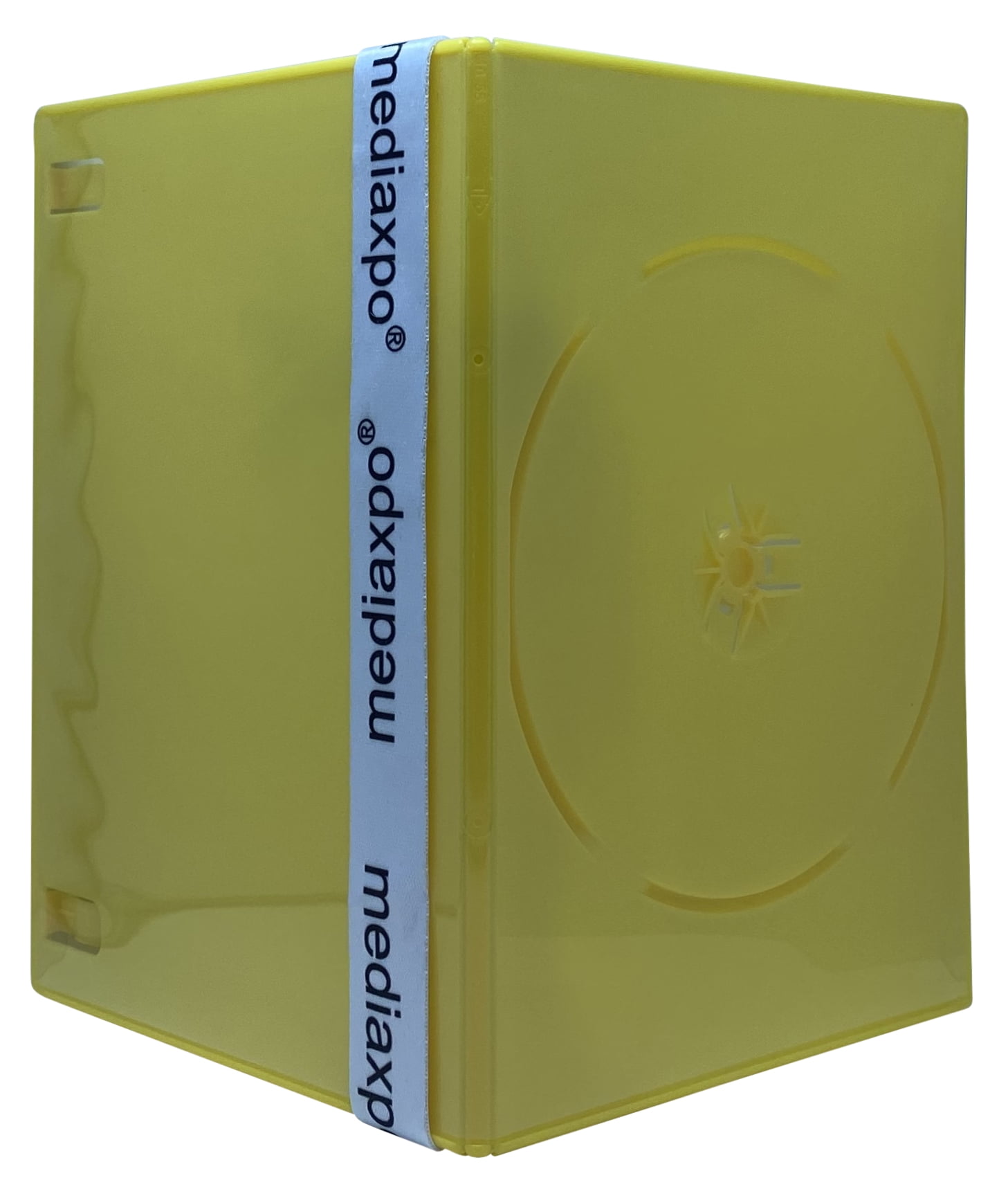 CheckOutStore 200 Slim Solid Yellow Color Single DVD Cases 7MM