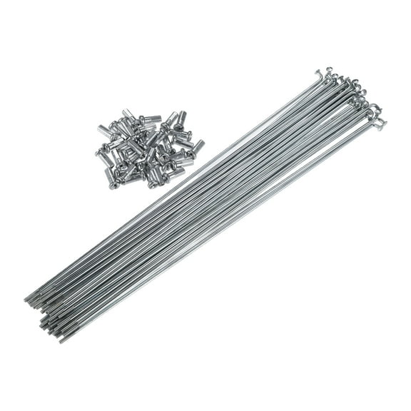 36pcs 14G J Bend Bicycle Steel Spokes 218mm 8.58" Cycle Spokes with Brass Nipples for Mountain Bike MTB