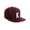 Burgundy, variant on Classic Snapback 3D Alphabet A to Z Numbers Embroidered Initials Letters Flat Bill Cap - Burgundy Hat, Letter F