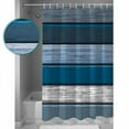 thumbnail image 3 of Small Stall Shower Curtain 36x72 Inch Narrow Half Size Farmhouse Navy Blue Ombre Bath Curtains Bathroom Decor Country Vintage Wooden Waterproof Fabric Shower Curtain Set with Hooks 36 Inch, 3 of 6