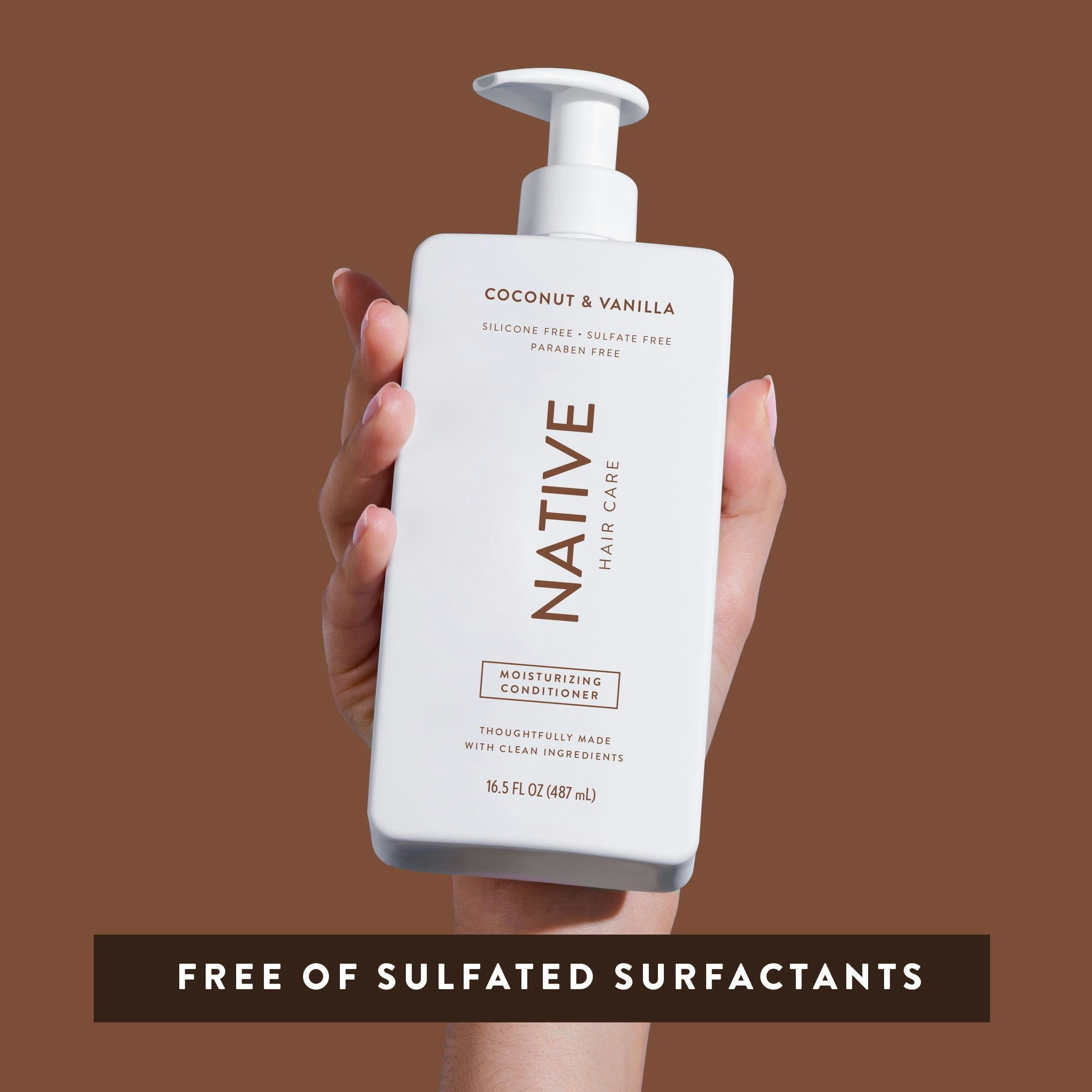 (6 pack) Native Moisturizing Conditioner, Coconut & Vanilla, Sulfate & Paraben Free, 16.5 oz  (图5)