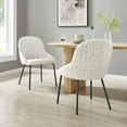 thumbnail image 3 of NPD Furniture Katrisa Fabric Dining Side Chair in Zenith White (Set of 2), 3 of 11