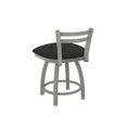 thumbnail image 3 of 411 Jackie 18" Low Back Swivel Vanity Stool with Anodized Nickel Finish and Graph Coal Seat, 3 of 3