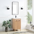 thumbnail image 3 of Palos 18" Single Bath Vanity in Fir Wood Brown with Drop-In White Ceramic Basin, 3 of 15