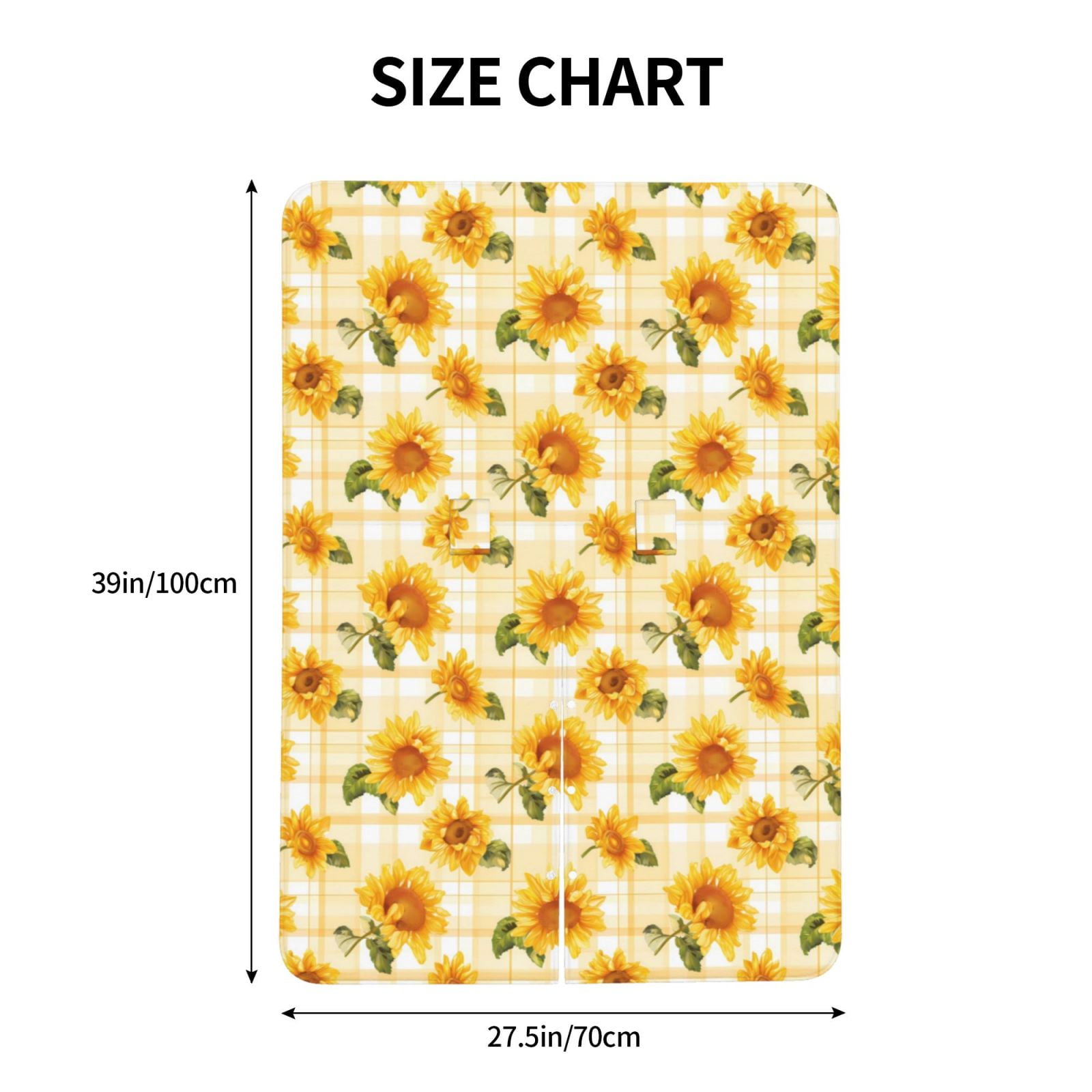 Naloa Light Yellow Plaid Sunflower Baby Car Seat Cover, Breathable Baby Carrier Cover, Multiuse Baby Carrier Cover & Nursing Breastfeeding Cover