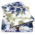 thumbnail image 4 of Florence Blue/Green Floral 4-Piece 1800 Series Sheet Set Full, 4 of 5