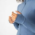 thumbnail image 3 of YITTY Active Women's UltraLuxe Cropped Full Zip Jacket, Athleisure, 4-Way-Stretch, Thumbholes, Elemental Blue, XXL, 3 of 9
