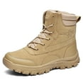 thumbnail image 1 of Botas tácticas militares de trabajo para hombre, con cremallera lateral, ligeras, de combate, para exteriores, duraderas y de desierto, 1 of 4