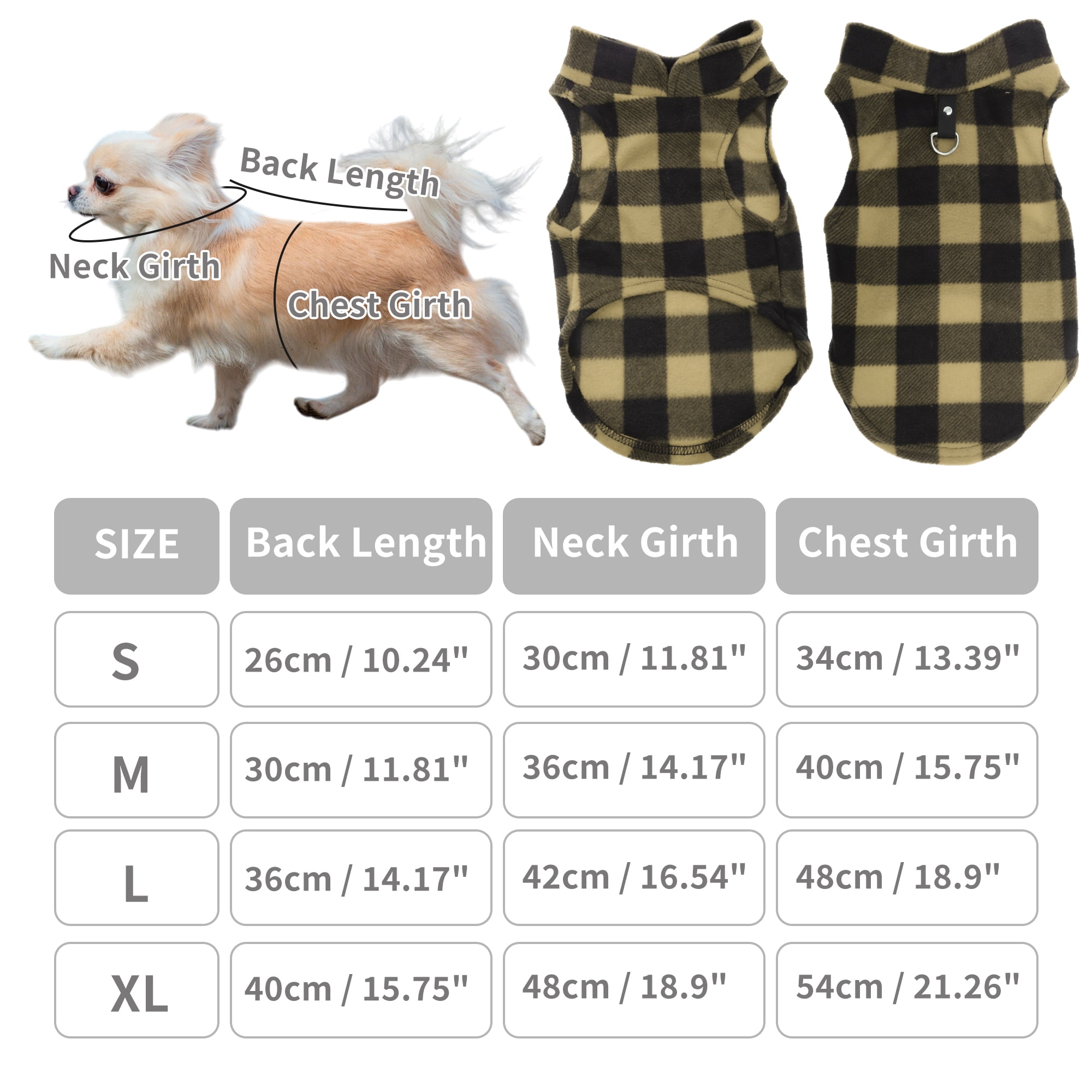Unique Bargains Small Dog Cat Jumpers Plaid Polar Fleece Clothes Yellow Black L