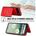 thumbnail image 4 of MYKOMI for Google Pixel 6A Wallet Case, Leather Case with Credit Card Holder and 360° Rotation Ring Stand, RFID Block Flip Leather Shockproof Cover, 4 of 7