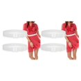 thumbnail image 1 of stanreset 2x White Dress To Impress With 100cm Long Elastic Waist Belt Buckle Fastening Included 100cm Long 2Set, 1 of 6