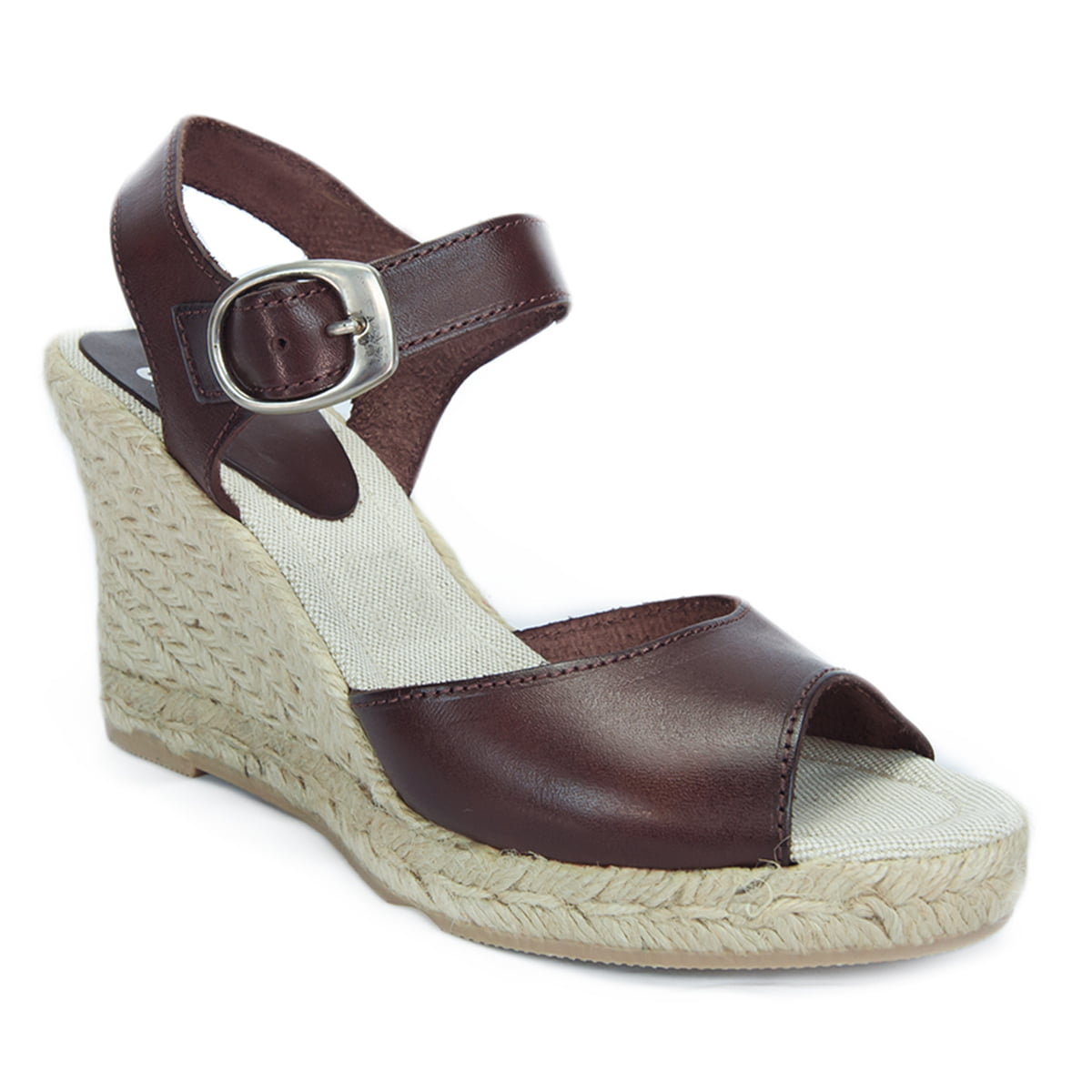 SKA BETTY V7N Chocolate Brown Espadrille Strappy Wedge Sandals for ...