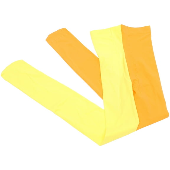 FELTECHELECTR 1Pack Fashionable Stocking Women Orange Yellow Two Tone Tights for Casual Wear