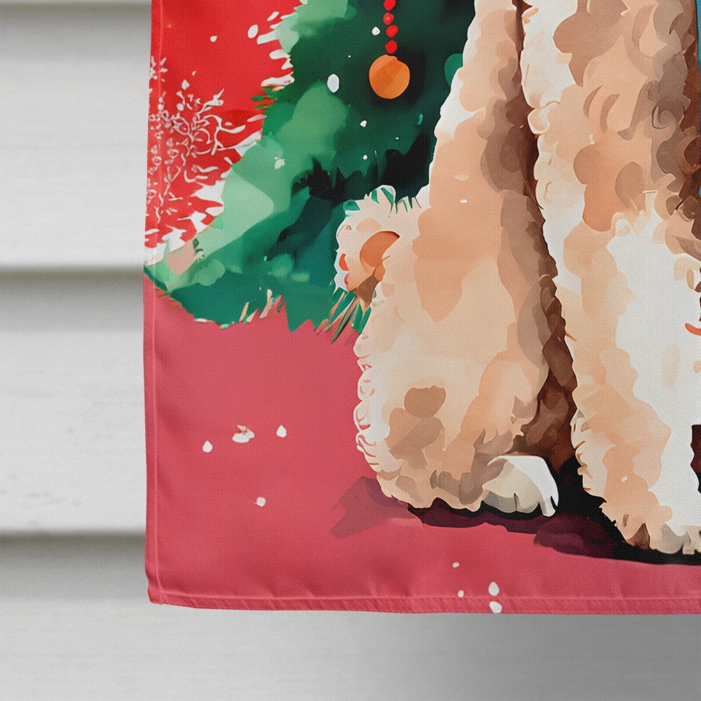 Caroline's Treasures DAC3565CHF Poodle Christmas House Flag Large Porch Sleeve Pole Decorative Outside Yard Banner Artwork Wall Hanging, Polyester, House Size, Multicolor