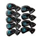 thumbnail image 1 of 9 piezas impermeables para palos de golf, fundas para cabeza de hierro, universales, ligeras y Negro, 1 of 9