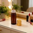 thumbnail image 3 of Rose Quartz Roller Bottle - Rose Quartz Refillable Roller Ball Applicator for Essential Oils 50ml, Amber Glass Roll on Bottle, Leak-Proof Oil Roller Bottle, Ideal for Travel and Personal Care, 3 of 7