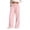 Pink, variant on Enjoytime Work Pants Women Solid Color Stretch Waist Strap Drawstring Wide Leg Pants Travel Casual Loose Trousers Green M