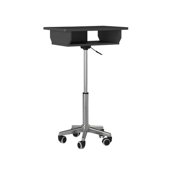 Techni Mobili Adjustable Height Laptop Cart, Folding and Expandable Workspace, RTA-B006-GPH06