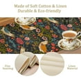 thumbnail image 4 of Morris Art Table Runner,Vintage Floral William Morris Botancial Plant Green Fritillaery WashableTable Ruuner Home Kitchen Party Living Room Table Decoration 13x90 inch, 4 of 6