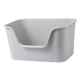 thumbnail image 3 of Bvdfgk Cat Litter Basin Open Top Pet Litter Tray Cat Sand Box Splashproof for All Kinds Gray, 3 of 9