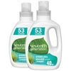 Seventh Generation Concentrated Laundry Detergent, Sparkling Seaside scent, 53 Loads, 40 Fl Oz (Pack of 2)