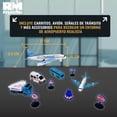 thumbnail image 4 of Carritos De Juguete Autobús Avión Set Aeropuerto Simulación azul Pequeño, 4 of 4