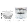 thumbnail image 3 of 100 Pcs Tomafen Thick Aluminum Foil Baking Paper Cups, Oil Proof Cake Paper Holders For Muffin Cupcakes, Food Grade Heat Resistant Baking Liners In Tube Packaging For Home Baking, 3 of 7