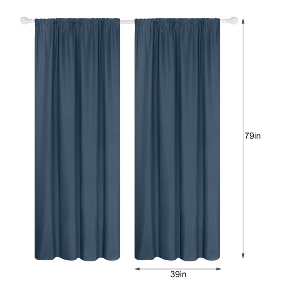 Yeacher Semi Blackout Curtains 2 Panel Modern Curtains Room Darkening Thermal Insulated Design Grommet Window for Bedroom Living Room锛?9*79in锛?"Home Decor