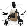 thumbnail image 5 of HELLHERO Cat and Daisy Pattern Shoulder Bag, Polyester with Zipper for Unisex, 5 of 7