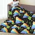 thumbnail image 6 of Lsque Watercolor St Patrick Day Pattern Fuzzy Fleece Throw Blanket Extra Large,Super Soft,Fluffy and Warm Blankets for Couch,Bed,All Season Use-40"x30", 6 of 7