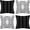 Black and White, variant on Yellow Pillow Covers 18x18 Set of 4 Modern Decorative Geometric Outdoor Sofa Throw Pillow Cushion Covers Case for Couch Living Room Bedroom Patio Furniture Indoors Home Decor