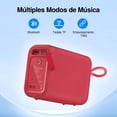 thumbnail image 3 of Bocina Bluetooth 7W Rojo con Sonido Estéreo TWS y USB C para Exteriores y Viajes, 3 of 6