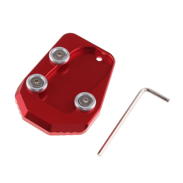 1 Unidad licencia de Extensión Kickstand de Motocicleta Pieza Reemplazable Durable rojo kusrkot Placa de extensión de Kickstand