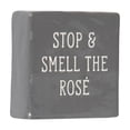 thumbnail image 3 of Linden “Stop & Smell the Rosé” Porcelain Tabletop Square Art Plaque, 3 of 4