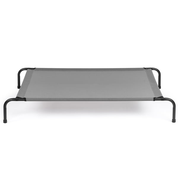 Alvantor Cooling Elevated Dog Bed with Breathable Mesh and Steel Frame, Light Gray, Large, 50 x 31 x 8 in