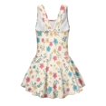 thumbnail image 5 of Tutolipy Floral Print Girls One Piece Swimsuits Swim Dress, Wide Straps Childrens Swimwear, Casual for Beach, Size 5-6 Years, 5 of 8