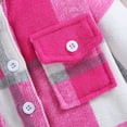 thumbnail image 6 of UAYOTSE Toddler Kids Baby Boys Girls Flannel Plaid Shirt Long Sleeve Button up Tops Outfits(3-4 Years,T49-Hot Pink), 6 of 8