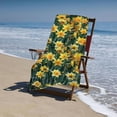 thumbnail image 4 of PHYHOO Yellow Spring Microfiber Sand Free Beach Towel Oversized Quick Dry Absorbent for Pool Swimming Bathroom Beach Towel 30x60in, 4 of 8