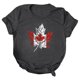 thumbnail image 2 of Gibobby Casual Playera de Manga Corta para Mujer Mujeres Casual Impresión Manga Corta Cuello Redondo Camiseta Suelta Blusa Tops(Gris,M), 2 of 4