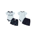thumbnail image 2 of BemeyourBBs Newborn Baby Boys Summer Clothes Outfit Baby Boy Golf Outfit 0 3 6 9 12 18 Months Cute Golf Embroidery Short Sleeve Striped Romper with Pockets Shorts 2Pcs Set, 2 of 9