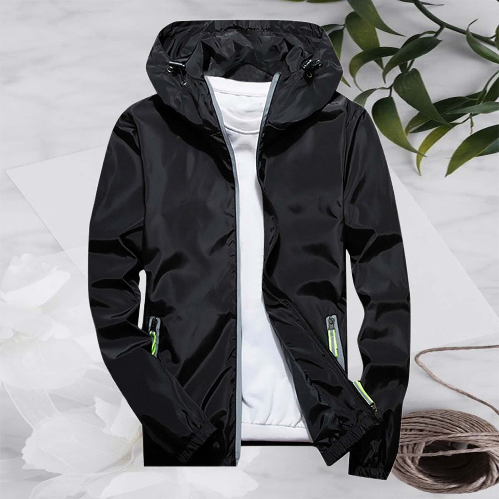Lightweight Windbreaker Jacket For Men – Long Sleeve Spring Fall